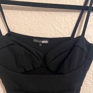 Fashion Nova Elegant Black Bustier Bodysuit